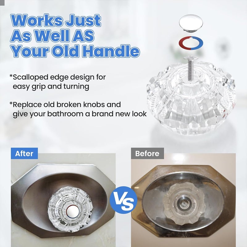 gcbcrit Shower Knob Replacement for 940-240 & 940-950A, Compatible with Price Pfister Avante Single Handle Tub & Shower Faucets, Clear Acrylic - Image 5